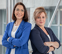 ZMF-Team: Anja Bernhardt und Marie-Luise Lehnecke aus dem Referat für Forschung