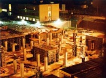 November 1999 Baustelle bei Nacht